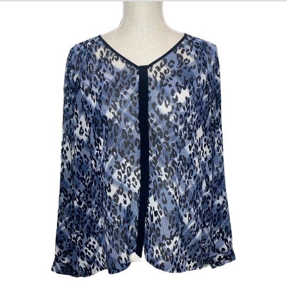 CAbi 977 Leopard Print Button Down Blouse - Picture 3 of 12